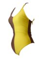 黃棕美背性感三角連身泳衣 1341467